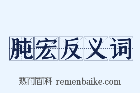 肫宏反义词是什么意思的图片